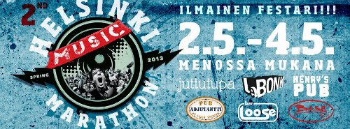 Ilmainen Helsinki Music Marathon jatkaa Vappua muutamalla päivällä