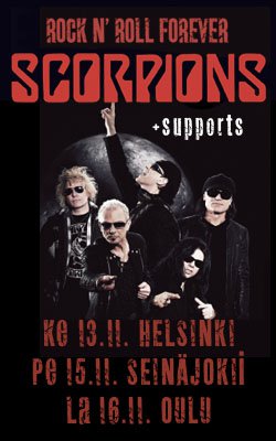 Scorpions senkun jatkaa rundaamista, nyt tulossa kolme Suomen-keikkaa
